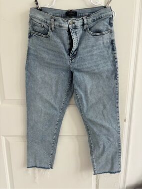 Banana Republic Light Wash Cropped Raw-Hem Jeans
